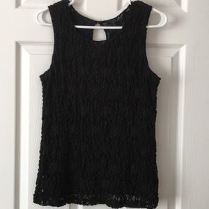 Black lace tank top